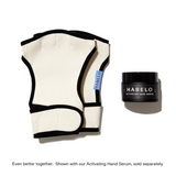 Habelo Treatment-Boosting Glove and a jar of Activating Hand Serum